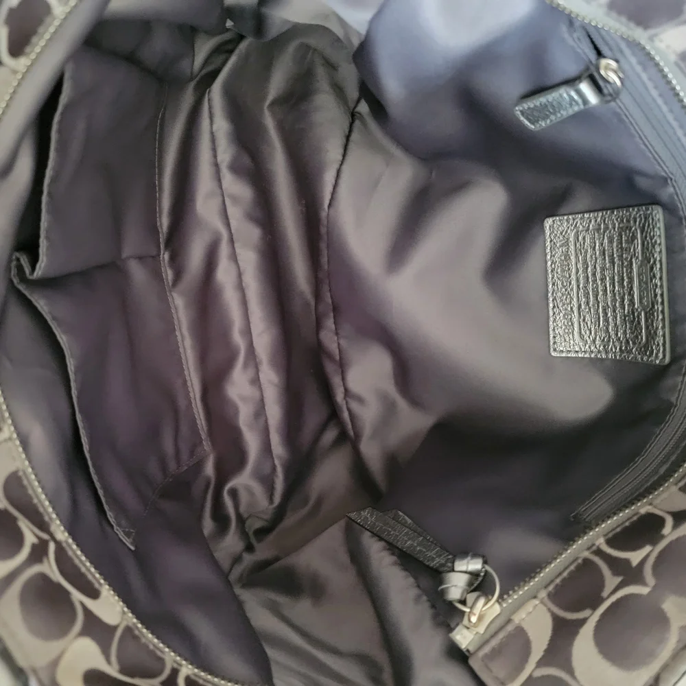 Coach Gray Signature Tote Bag